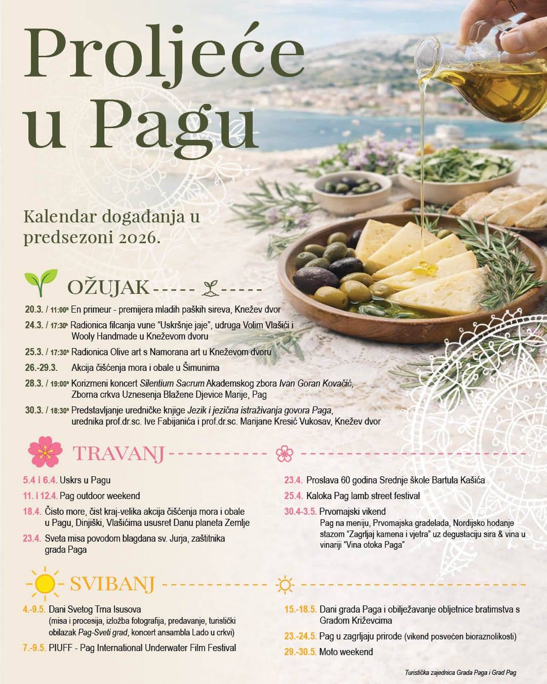 Proljeće u Pagu – kalendar događanja